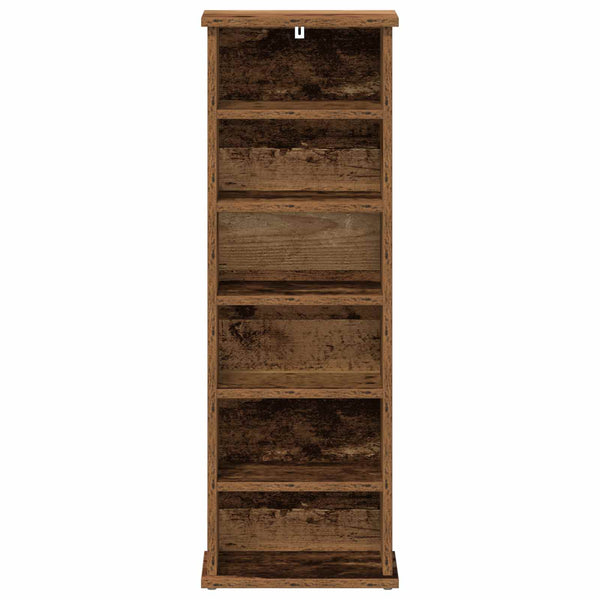 CD-kaappi Vanha puu 60 x 17 x 92 cm Tekninen puu