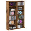 CD-kaappi 2 kpl Vanha puu 60 x 17 x 92 cm Tekninen puu