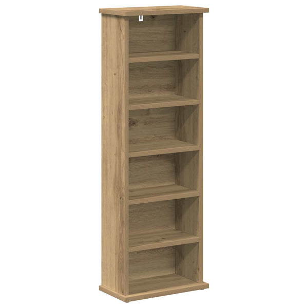 CD-kaappi 2 kpl Artisaanitammi 60 x 17 x 92 cm Tekninen puu