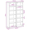 CD-kaappi 2 kpl Artisaanitammi 60 x 17 x 92 cm Tekninen puu