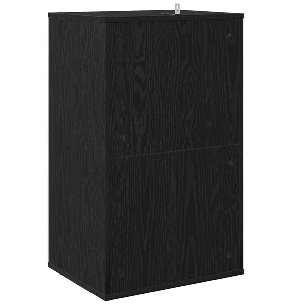 Levykaappi Musta tammi 44,5 x 36,5 x 74,5 cm Tekninen puu