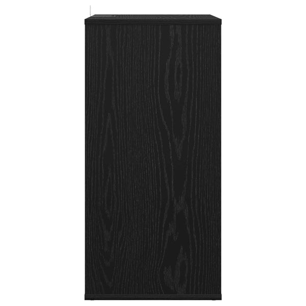 Levykaappi Musta tammi 44,5 x 36,5 x 74,5 cm Tekninen puu