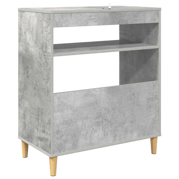 Vinyylisoittimen teline Betoninharmaa 71 x 39,5 x 83 cm