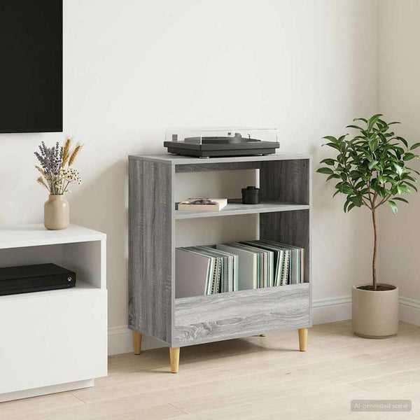 Vinyylisoittimen teline Harmaa Sonoma 71 x 39,5 x 83 cm