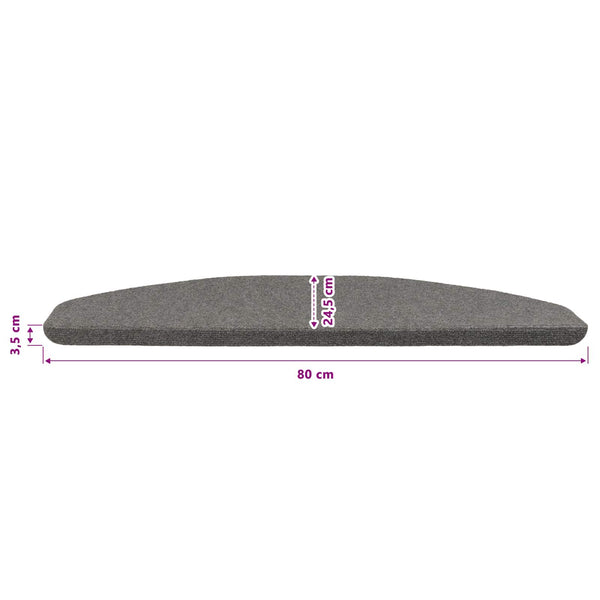 Itseliimautuvat portaamatot 15 kpl 80 x 24,5 x 3,5 cm Harmaa