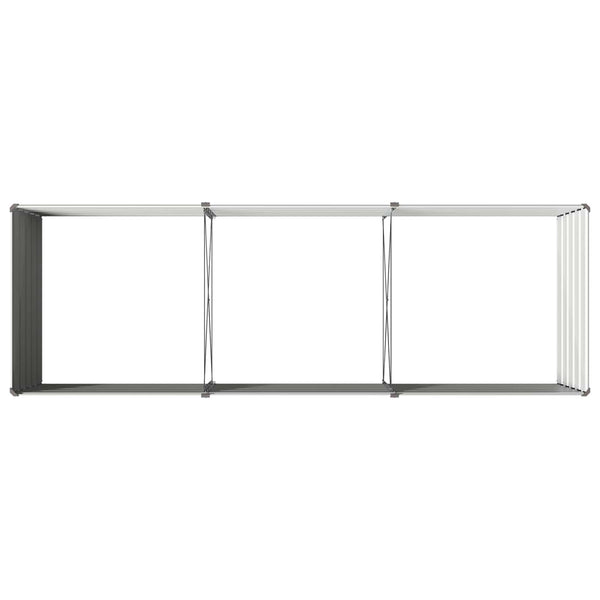 Kohotettu Puutarhapesä Harmaa 240 x 80 x 55 cm