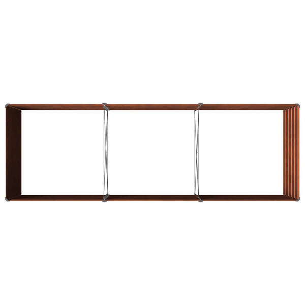 Kohotettu Puutarhapesä Ruosteinen 240 x 80 x 55 cm kartuusa