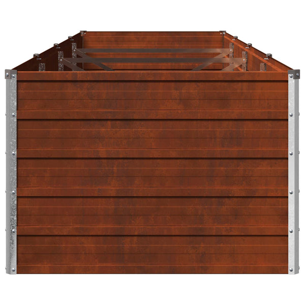 Kohotettu Puutarhapesä Ruosteinen 320 x 80 x 55 cm kartuusa
