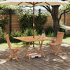 Puutarhan Bistro Set 3 kpl Luonnollinen Tiikkipuu