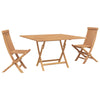 Puutarhan Bistro Set 3 kpl Luonnollinen Tiikkipuu