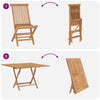 Puutarhan Bistro Set 3 kpl Luonnollinen Tiikkipuu