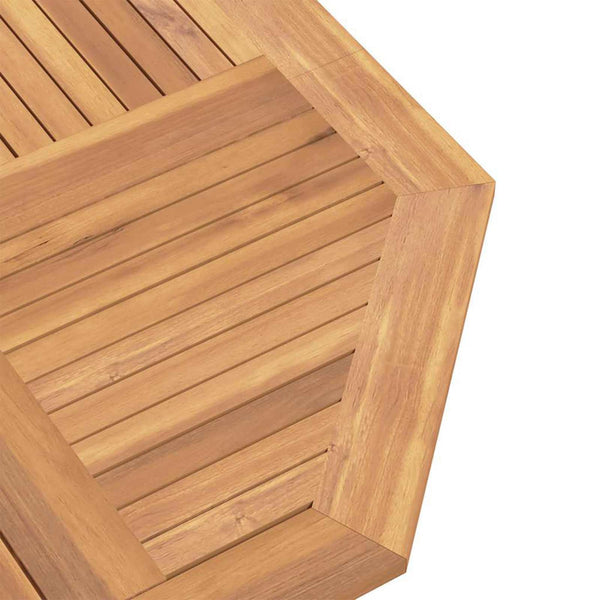 Puutarhan Bistro Set 3 kpl Luonnollinen Tiikkipuu