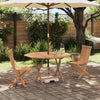 Puutarhan Bistro Set 3 kpl Luonnollinen Tiikkipuu