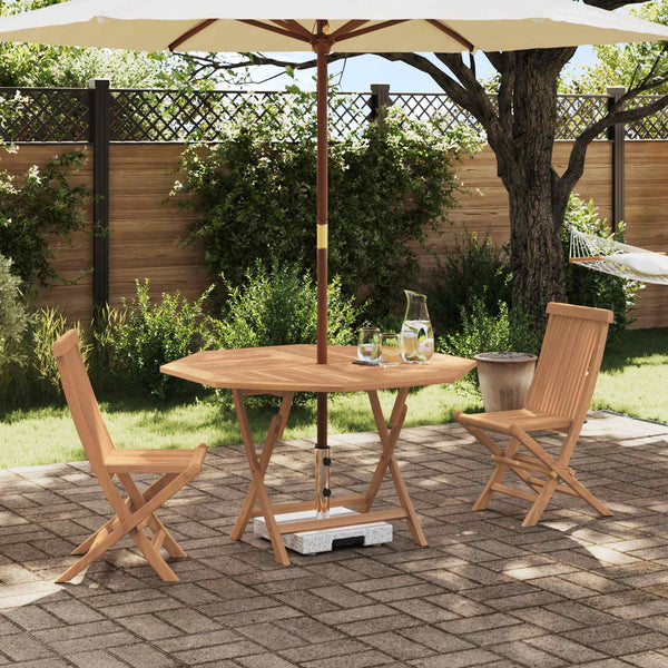 Puutarhan Bistro Set 3 kpl Luonnollinen Tiikkipuu