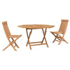 Puutarhan Bistro Set 3 kpl Luonnollinen Tiikkipuu