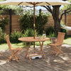 Puutarhan Bistro Set 3 kpl Luonnollinen Tiikkipuu