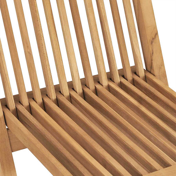 Kokoontaittuva puutarha-ateria-setti 5 pcs Luonnollinen