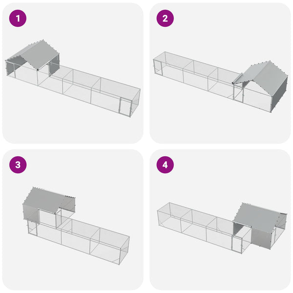 Kanan koppi katolla ja pihalla 2 kpl Hopea 7 x 2 x 1,5 m