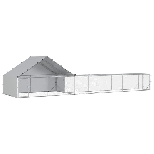 Kanan koppi katolla ja pihalla 2 kpl Hopea 8 x 2 x 1,9 m