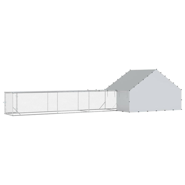 Kanan koppi katolla ja pihalla 2 kpl Hopea 8 x 2 x 1,9 m