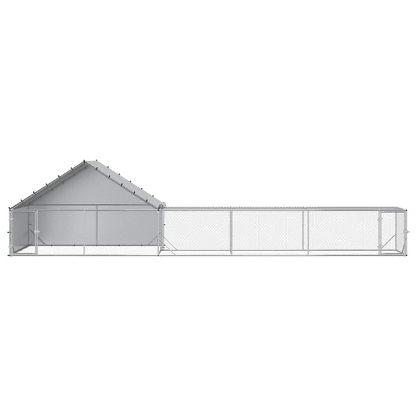 Kanan koppi katolla ja pihalla 2 kpl Hopea 8 x 2 x 1,9 m