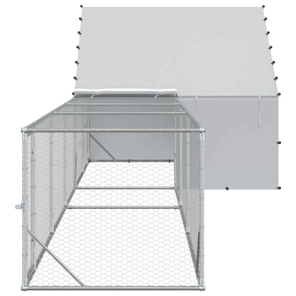Kanan koppi katolla ja pihalla 2 kpl Hopea 8 x 2 x 1,9 m