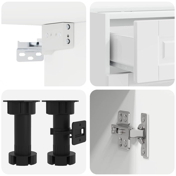 Keittiö Yksikkö PORTO 5 kpl Korkeakiiltoinen valkoinen