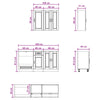 Keittiö Yksikkö PORTO 5 kpl Korkeakiiltoinen valkoinen