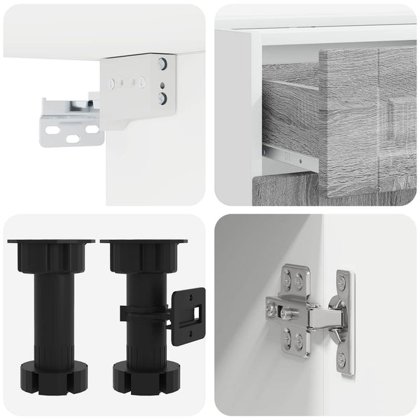 Keittiö Yksikkö PORTO 4 kpl Harmaa Sonoma Tekninen puu