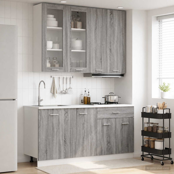 Keittiö Yksikkö LYON 4 kpl Harmaa Sonoma Tekninen puu