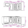 Keittiö Yksikkö KALMAR 8 kpl Betoninharmaa Tekninen puu