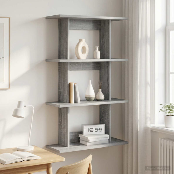 Seinähylly Seinäkiinnitettävä Harmaa Sonoma 56 x 20 x 90 cm