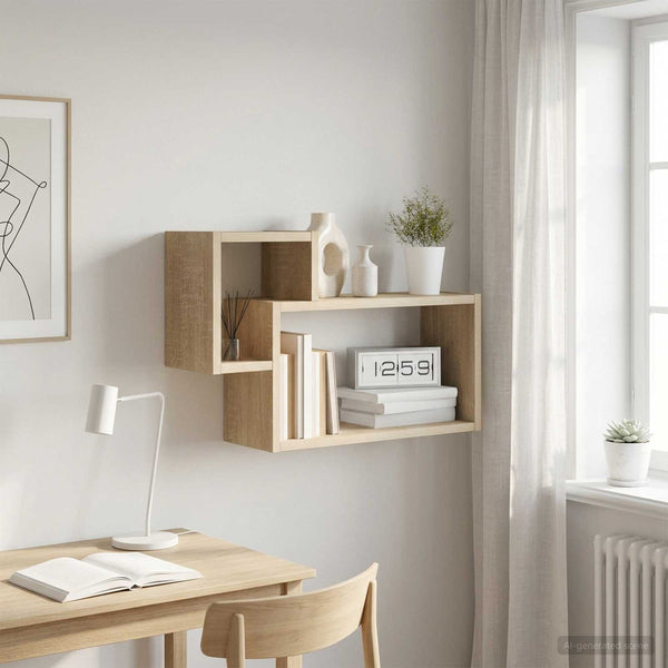 Seinähylly Seinäkiinnitettävä Sonoma-tammi 55 x 15 x 35 cm