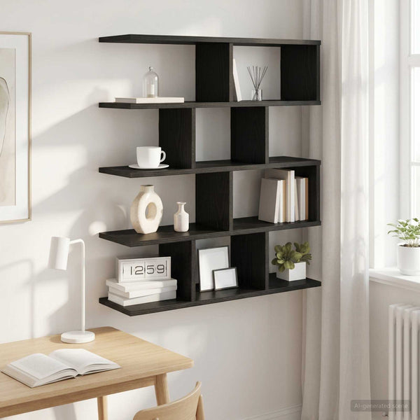 Seinähylly Musta tammi 70 x 20 x 100 cm Tekninen puu
