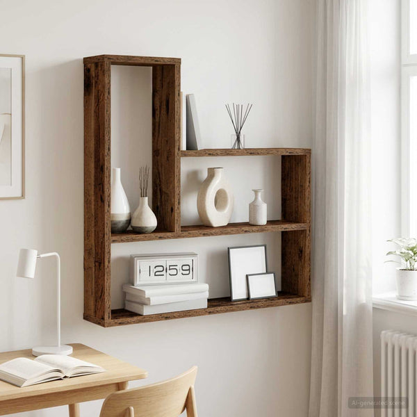 Seinähylly Vanha puu 60 x 11 x 60 cm Tekninen puu
