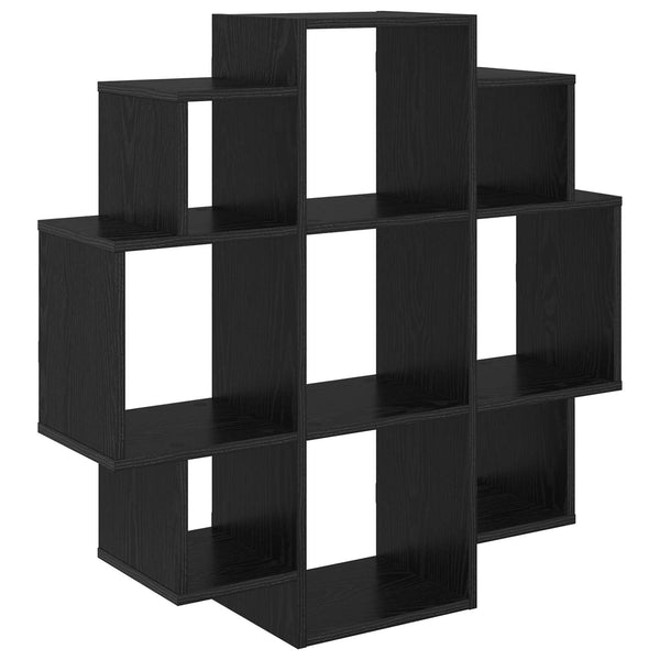 Seinähylly Musta tammi 90 x 25 x 90 cm Tekninen puu