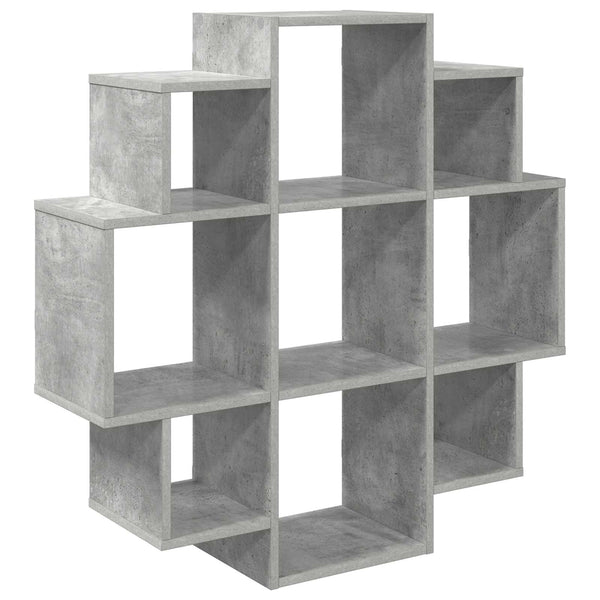Seinähylly Betoninharmaa 90 x 25 x 90 cm Tekninen puu