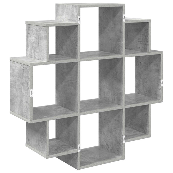 Seinähylly Betoninharmaa 90 x 25 x 90 cm Tekninen puu