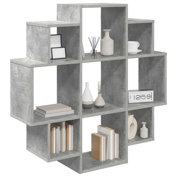 Seinähylly Betoninharmaa 90 x 25 x 90 cm Tekninen puu