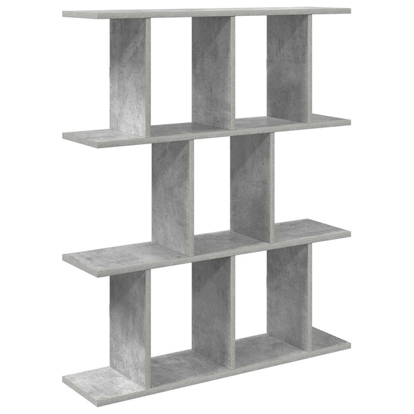 Seinähylly Betoninharmaa 80 x 20 x 96 cm Tekninen puu
