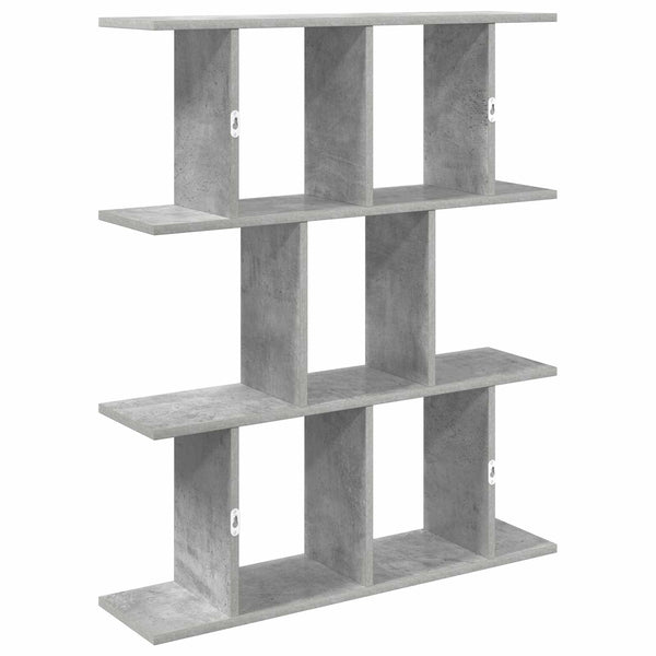 Seinähylly Betoninharmaa 102 x 20 x 96 cm Tekninen puu