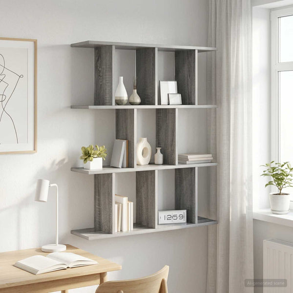 Seinähylly Harmaa Sonoma 102 x 20 x 96 cm Tekninen puu