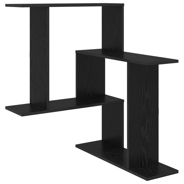 Seinähylly Musta tammi 67 x 67 x 87 cm Tekninen puu