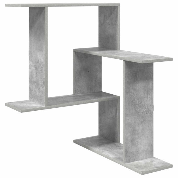 Seinähylly Betoninharmaa 67 x 67 x 87 cm Tekninen puu