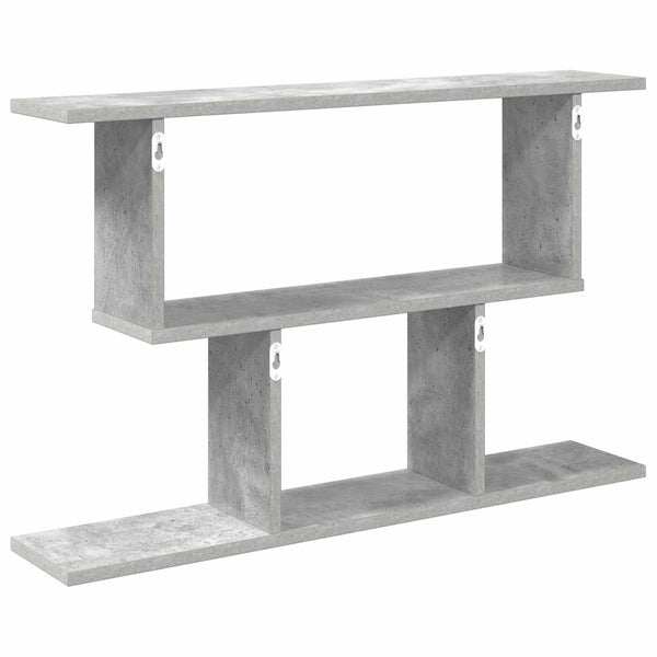 Seinähylly Betoninharmaa 80 x 15 x 50,5 cm Tekninen puu