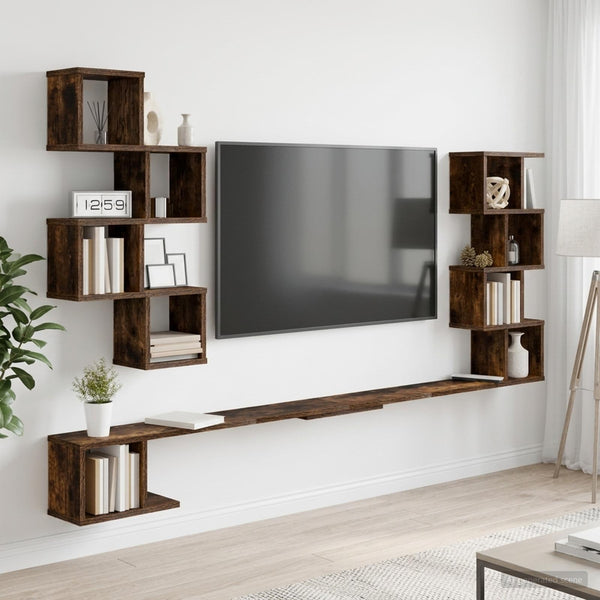 Seinälle Kiinnitettävä Televisiotaso Savutammi 200 x 15 x 94 cm