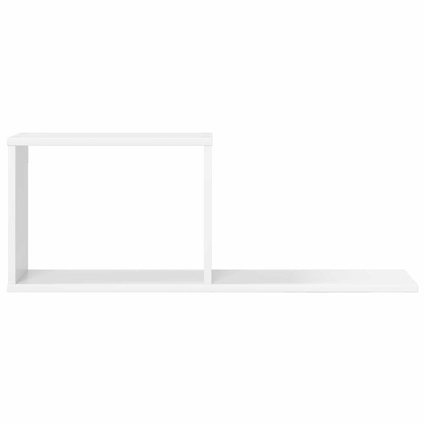 Kelluvat hyllyt 2 kpl valkoinen 80 x 15 x 30 cm Tekninen puu