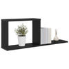 Kelluvat hyllyt 2 kpl Musta tammi 80 x 15 x 30 cm Tekninen puu