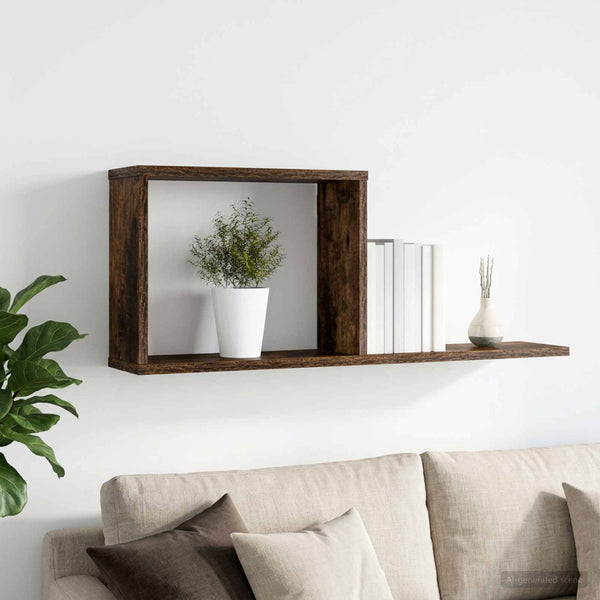 Kelluvat hyllyt Savutammi 80 x 15 x 30 cm Tekninen puu