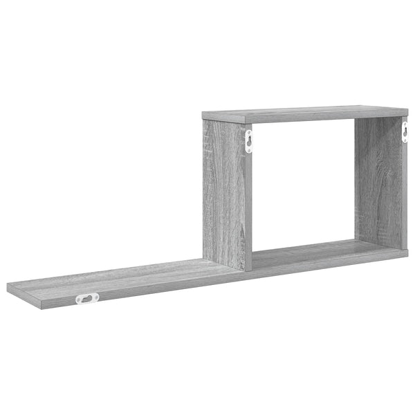 Kelluvat hyllyt Harmaa Sonoma 80 x 15 x 30 cm Tekninen puu